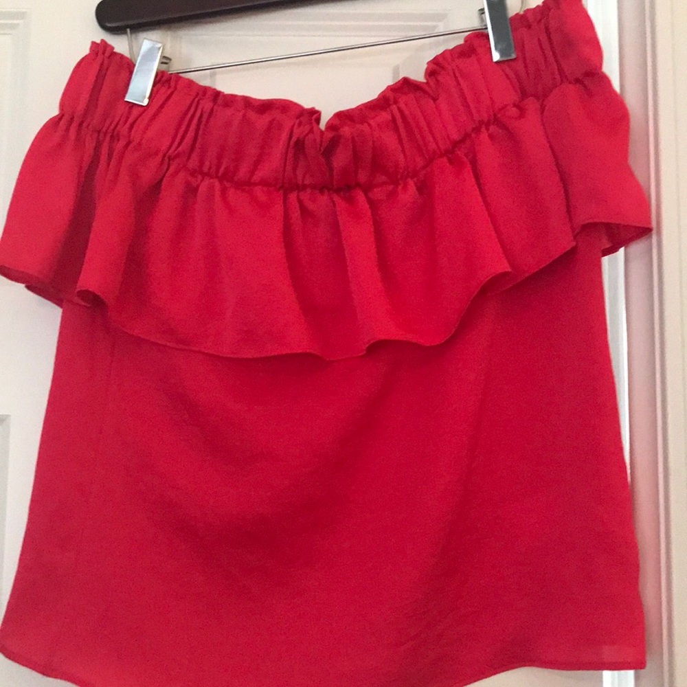 Express Off Shoulder Ruffle Top